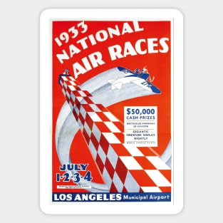 National Air Races, 1933. Vintage Poster Sticker